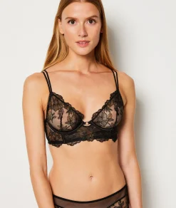 Etam Bustier with Iridescent Embroidery BLACK Cheap