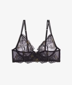 Etam Bustier with Iridescent Embroidery BLACK Cheap