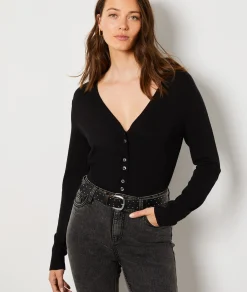 Etam Buttoned Cardigan BLACK Sale