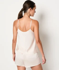 Etam Camisole with Thin Straps and Lace Neckline LINEN Discount
