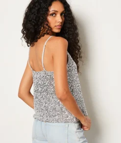 Etam Caraco à sequins ARGENT Discount