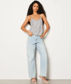 Etam Caraco à sequins ARGENT Discount