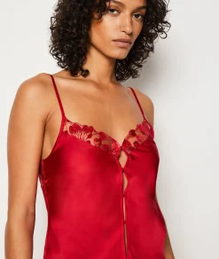 Etam Caraco détails tulle brodé ROUGE Clearance