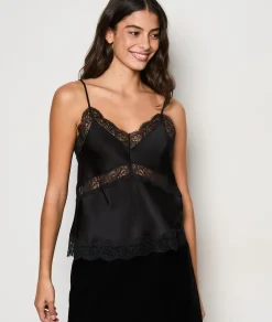 Etam Caraco satiné en dentelle NOIR Best Sale