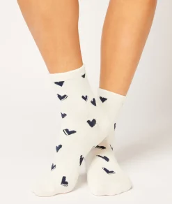 Etam Chaussettes motifs coeurs BLEUNUIT Sale