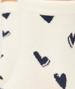 Etam Chaussettes motifs coeurs BLEUNUIT Sale
