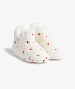 Etam Chaussons bottines coeurs ECRU Cheap