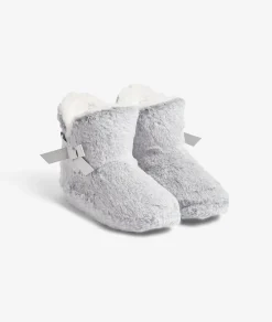 Etam Chaussons bottines fourrés détails noeuds GRISCLAIR Best