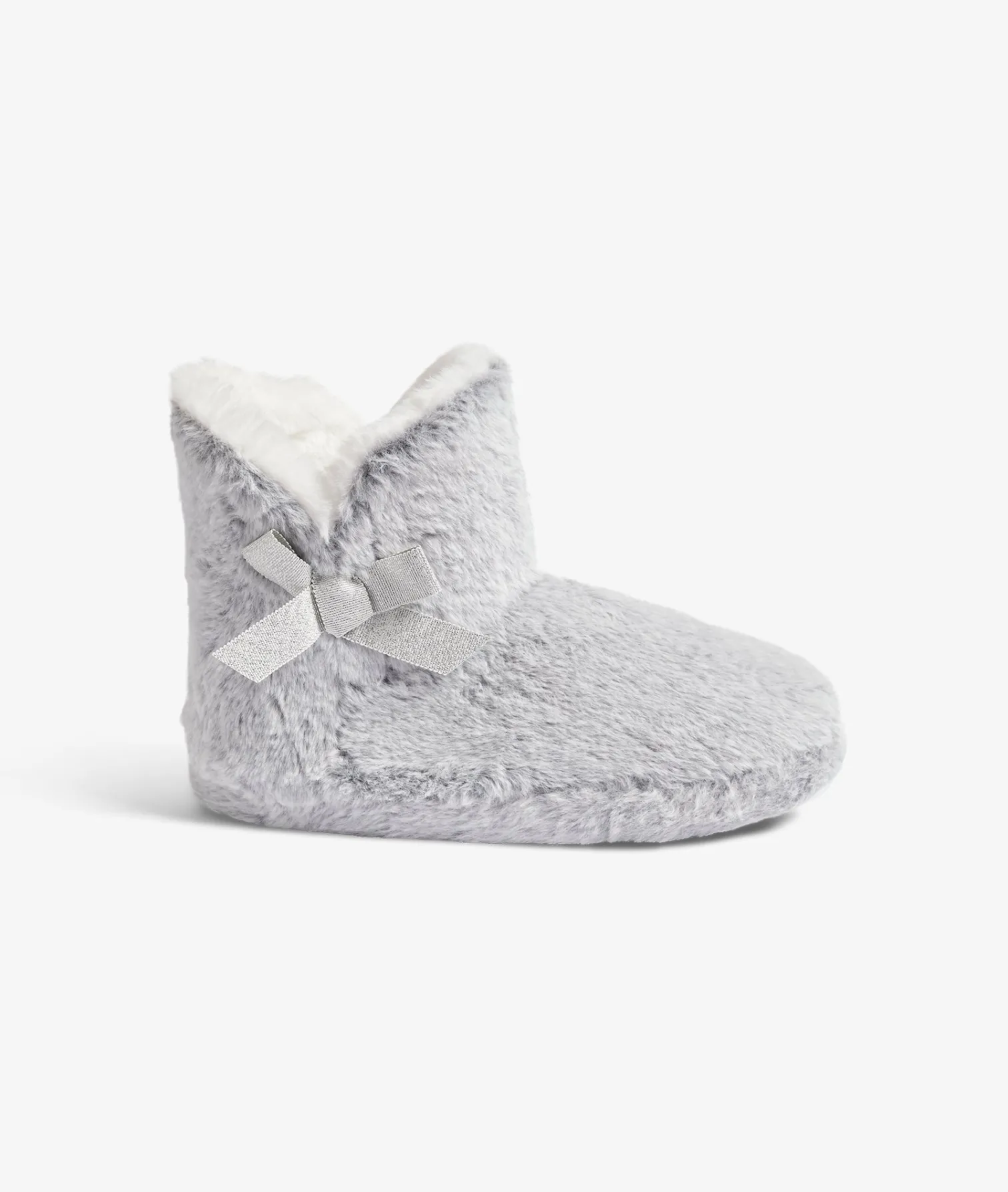 Etam Chaussons bottines fourrés détails noeuds GRISCLAIR Best