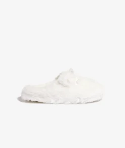 Etam Chaussons mules en fourrure chat ECRU Clearance