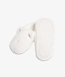 Etam Chaussons mules en fourrure chat ECRU Clearance
