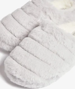 Etam Chaussons mules fourrés GRISCLAIR Discount