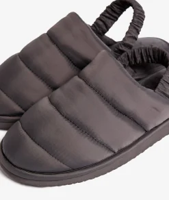 Etam Chaussons mules matelassés ANTHRACITE Flash Sale
