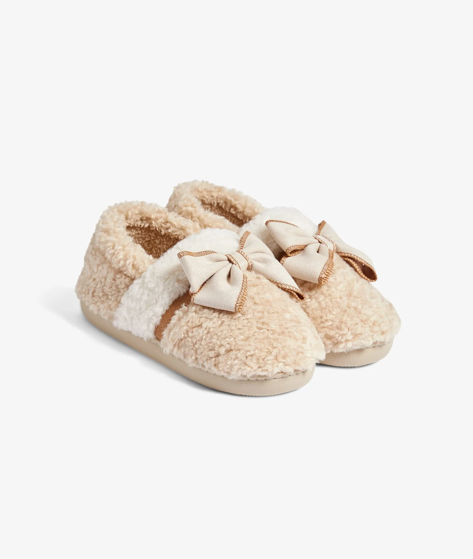 Etam Chaussons mules noeuds ECRU Cheap