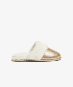 Etam Chaussons mules pailletés en fourrure OR Best Sale