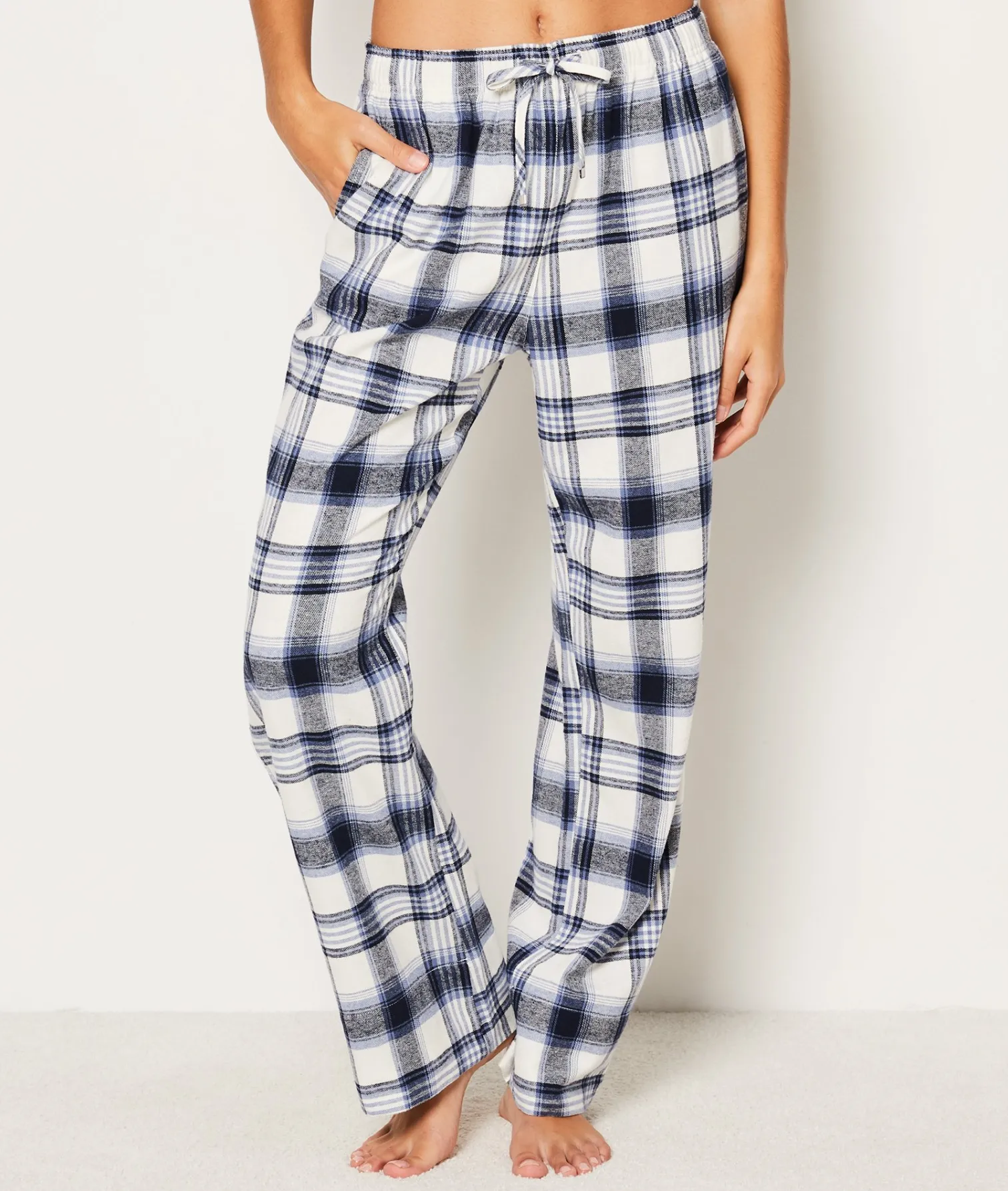 Etam Checkered Cotton Pyjama Bottoms GRIS Best Sale