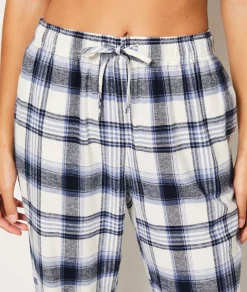 Etam Checkered Cotton Pyjama Bottoms GRIS Best Sale