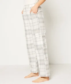 Etam Checkered Flannel Pyjama Trousers GREY Best