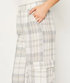 Etam Checkered Flannel Pyjama Trousers GREY Best