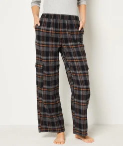 Etam Checkered Flannel Pyjama Trousers ANTHRACITE Discount