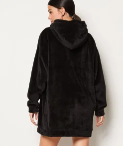 Etam Chemise de nuit à capuche Smiley®ORIGINALS NOIR Hot