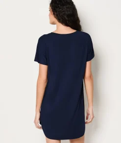 Etam Chemise de nuit décolleté dentelle en modal MARINE Shop