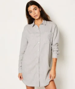 Etam Chemise de nuit en lin KAKI Fashion