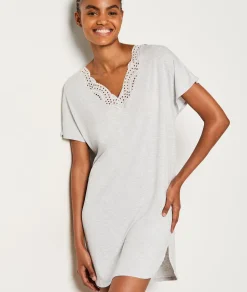 Etam Chemise de nuit en modal décolleté dentelle GRISCLAIR Store