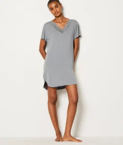 Etam Chemise de nuit en modal décolleté dentelle VERTNIL Best Sale