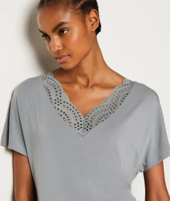 Etam Chemise de nuit en modal décolleté dentelle VERTNIL Best Sale