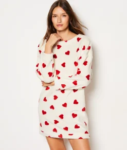 Etam Chemise de nuit polaire à cœur ECRU Cheap