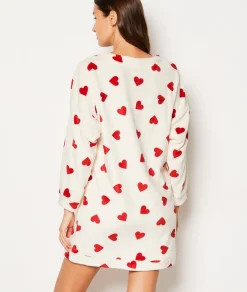 Etam Chemise de nuit polaire à cœur ECRU Cheap