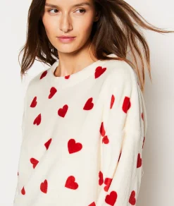 Etam Chemise de nuit polaire à cœur ECRU Cheap