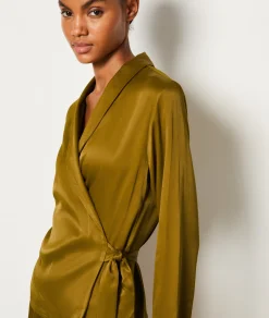 Etam Chemise de pyjama à nœud lisse KAKI Flash Sale