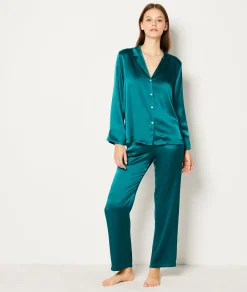 Etam Chemise de pyjama en soie EMERAUDE Sale