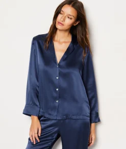 Etam Chemise de pyjama en soie BLEUNUIT Best Sale
