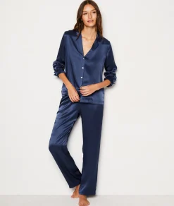 Etam Chemise de pyjama en soie BLEUNUIT Best Sale