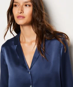 Etam Chemise de pyjama en soie BLEUNUIT Best Sale