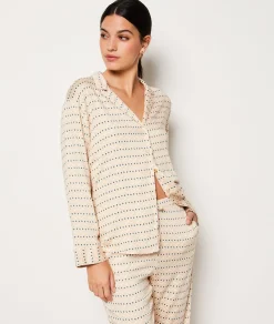 Etam Chemise de pyjama en twill imprimée IMPFONDVERT Store