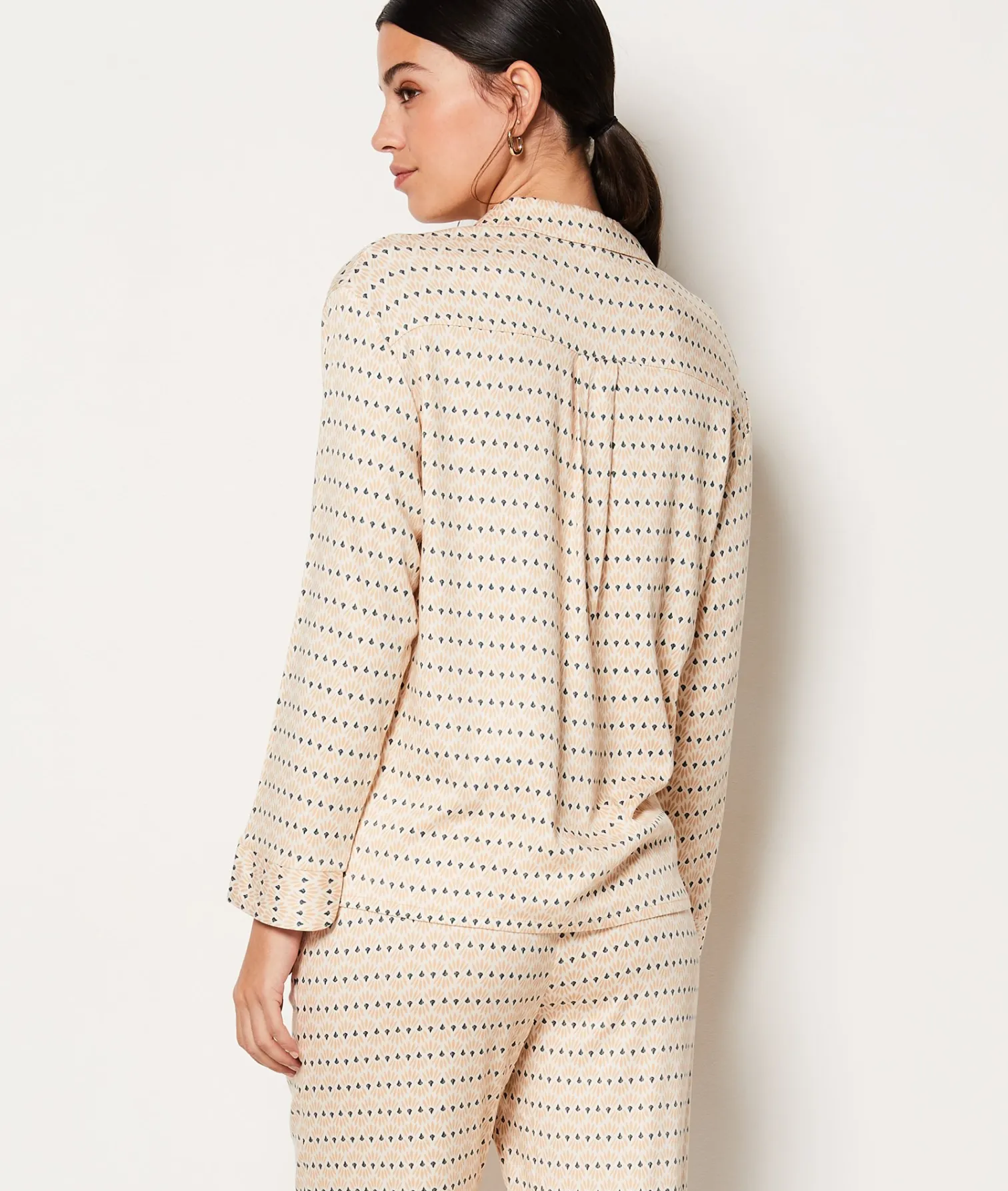 Etam Chemise de pyjama en twill imprimée IMPFONDVERT Store