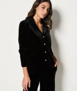 Etam Chemise de pyjama en velours NOIR Online