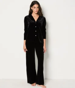 Etam Chemise de pyjama en velours NOIR Online