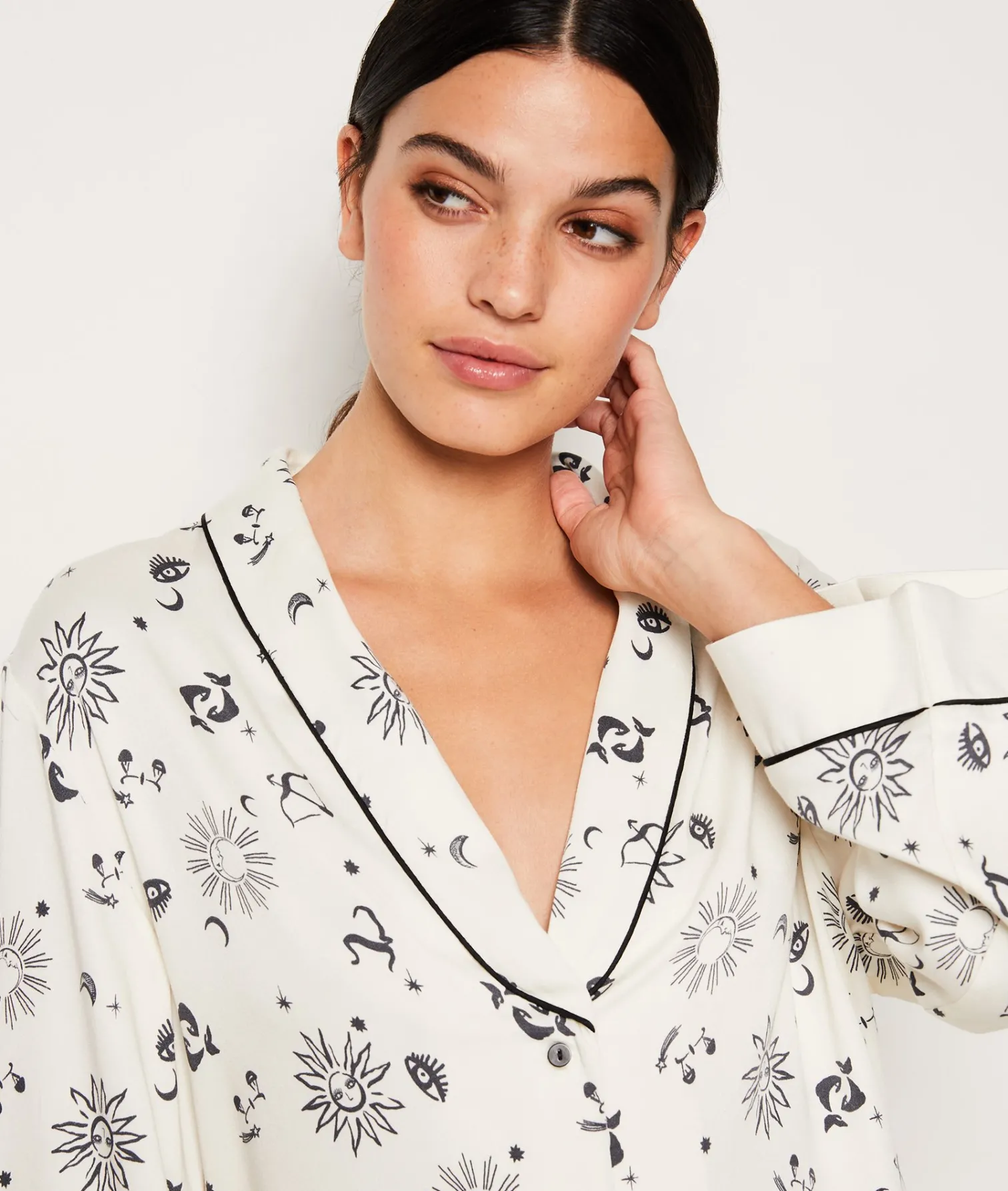 Etam Chemise de pyjama imprimée ECRU Fashion