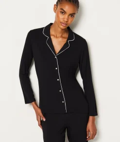 Etam Chemise de pyjama manches longues NOIR Best Sale