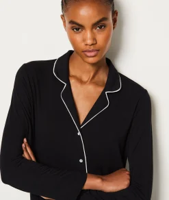 Etam Chemise de pyjama manches longues NOIR Best Sale