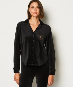 Etam Chemise de pyjama polaire NOIR Shop