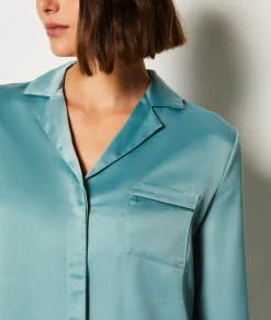 Etam Chemise de pyjama satinée BLEUVERT Shop