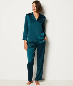Etam Chemise de pyjama satinée VERT Best Sale