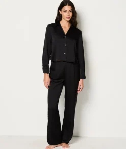 Etam Chemise de pyjama satinée NOIR Cheap