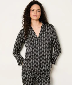 Etam Chemise de pyjama satinée imprimée IMPFDNOIR Cheap